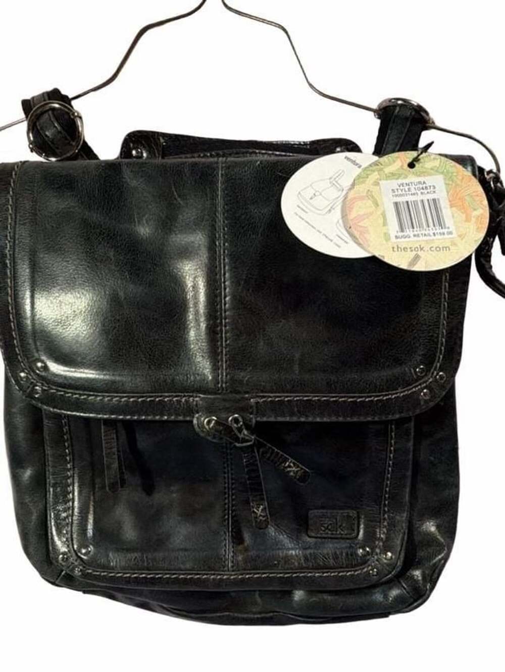 The Sak Ventura Convertible Leather Backpack Black